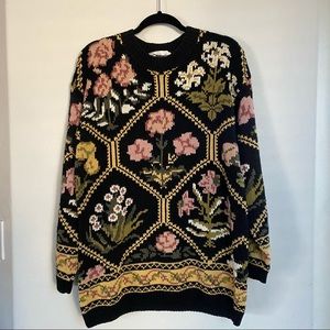 Floral Oversized Sweater